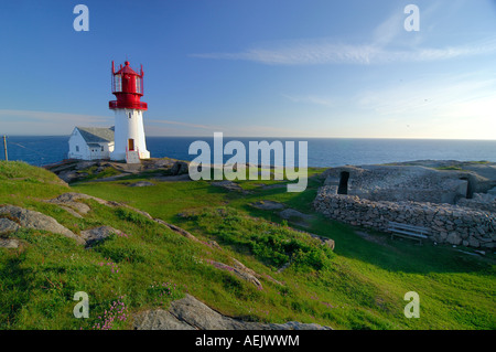 Phare, Lindesnes, afrique du sud, la Norvège Vest-Agder, Banque D'Images