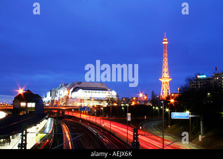 Westend City, l'autoroute, CPI et tour radio, Berlin, Allemagne Banque D'Images