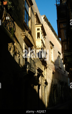 Ruelles de la Collachio de Vittoriosa également appelé Birgu Malte Banque D'Images