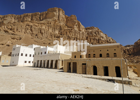 La tombe du prophète Hud, site de pèlerinage de Gabr Hud, Qabr Hud, Wadi Hadramaout, au Yémen Banque D'Images