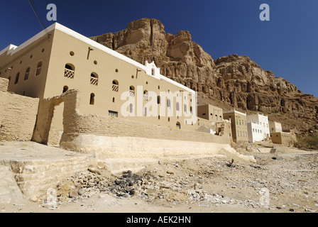 La tombe du prophète Hud, site de pèlerinage de Gabr Hud, Qabr Hud, Wadi Hadramaout, au Yémen Banque D'Images