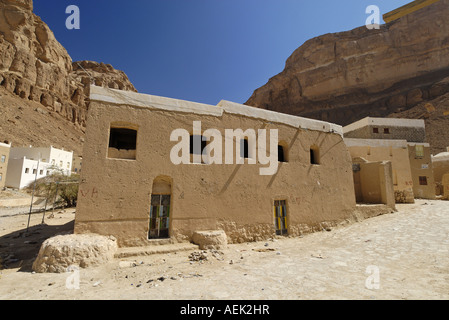 La tombe du prophète Hud, site de pèlerinage de Gabr Hud, Qabr Hud, Wadi Hadramaout, au Yémen Banque D'Images