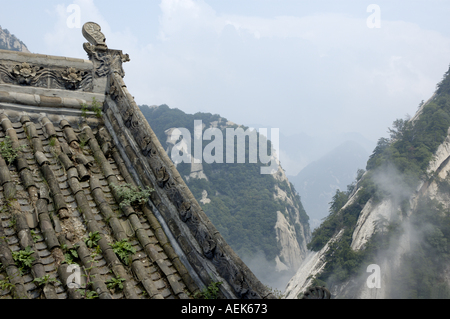 Chine Shaanxi Le Hua Shan Montagne sacrée se trouve à 120 km à l'Est de Xian Banque D'Images