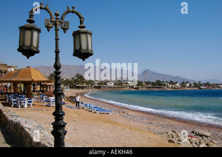 Dahab village littoral, Mer Rouge, Sinaï Égypte Banque D'Images