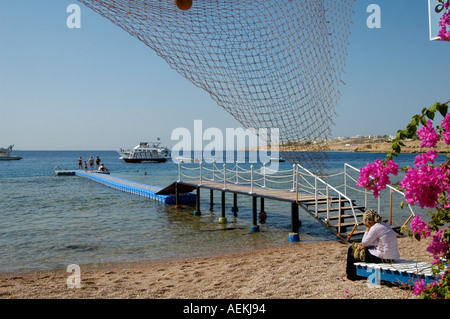 Shark Bay à Sharm el-Sheikh ville de villégiature située à la pointe sud de la péninsule du Sinaï, au sud du Sinaï Banque D'Images