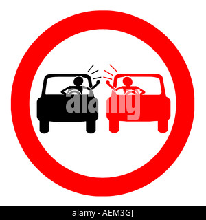 Illustration conceptuelle du road rage Banque D'Images