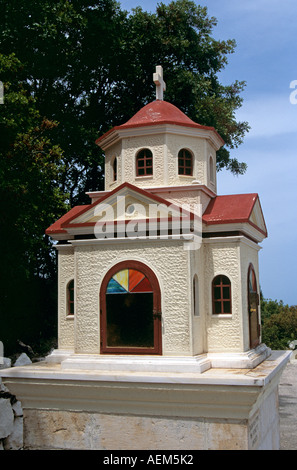 Monastère Saint Gerassimos culte, Céphalonie, Grèce Banque D'Images