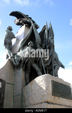 Vieille Ville , Plaza Bolivar Panama à Simon Bolivar memorial statue en bronze Banque D'Images