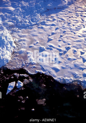 La fonte des glaces de la Baie d'Hudson Canada crêpes Banque D'Images