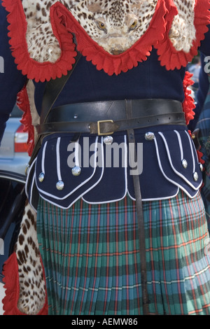 Scottish Highland Games - Costume et uniforme d'un détail de l'arrière. Banque D'Images