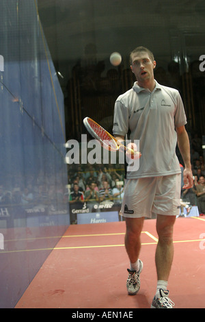 British Open Squash Tournament Men s Final 3 David Palmer Banque D'Images