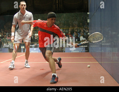 6 novembre 2004 British Open Squash Championships finale jour Harris British Open Squash Tournament 3 Hommes s'Amyr Shabana Banque D'Images