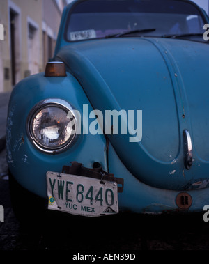 Volkswagen Beetle dans Merida Mexique Banque D'Images