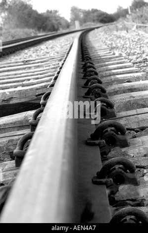 Une ancienne voie ferroviaire industriel Banque D'Images