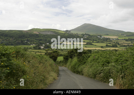 La position à partir de la route de campagne à Maughold Sneffels Ile de Man l'OIM Banque D'Images