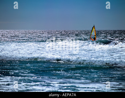 Planche à voile baie de El cotillo île de Fuerteventura canaries espagne Banque D'Images