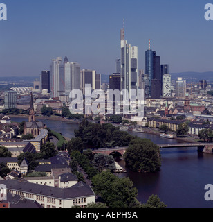 Francfort/Main, ligne d'horizon, Banque D'Images