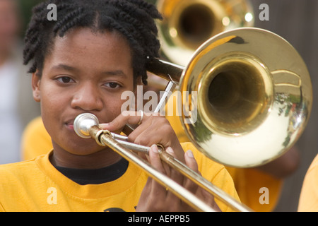 High School Marching Band Banque D'Images