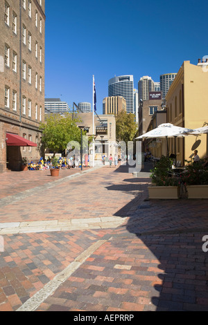 Playfair Street, The Rocks, Centre d'information centre at The Rocks, Sydney Banque D'Images