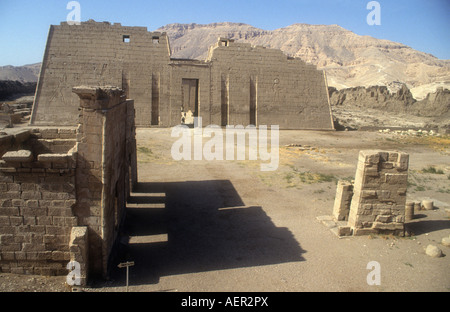 Ramsès 3ème temple funéraire. Banque D'Images