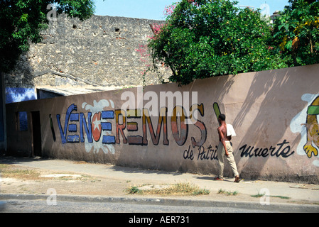 Mur venceremos graffito nous vaincrons ville de Trinidad cuba Banque D'Images