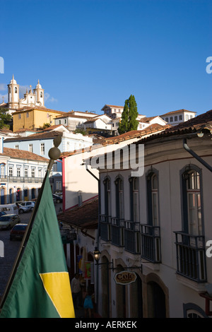 Brésil Ouro Preto village et l'église de Notre Dame du Carmel Site du patrimoine mondial de l'UNESCO Banque D'Images