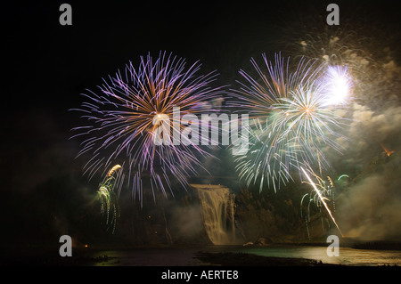 Canada, Québec, chutes de Montmorency, l'International des Feux Loto Québec Banque D'Images