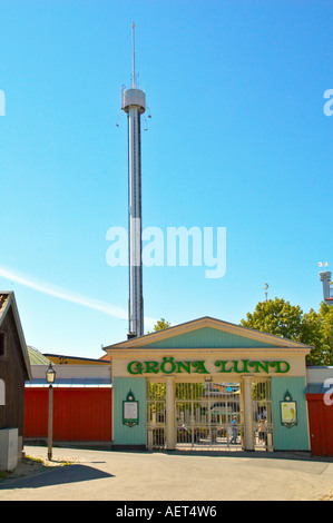 Entrée du parc d'attractions Gröna Lund à Djurgården à Stockholm Suède UE district Banque D'Images