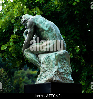 Le Penseur de Rodin le penseur St-Paul-de-Vence EDITORIAL UTILISEZ UNIQUEMENT Banque D'Images