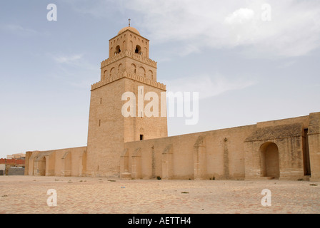 Sidi Oqba, la grande mosquée de Kairouan en Tunisie Banque D'Images