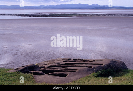 Rock Saxon Graves au St Patrick s'Heysham Chapelle Lancashire Banque D'Images