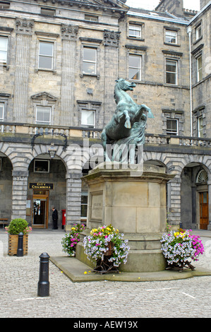 Royal Mile Edinburgh City Chambers Banque D'Images