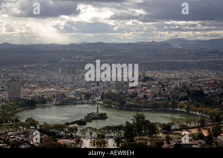 Le lac Anosy, Antananarivo, Madagascar Banque D'Images