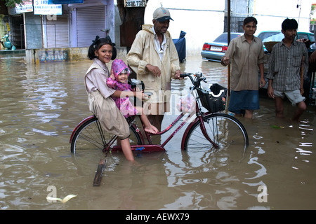 Record du monde de la mousson à Bombay pluie maintenant Mumbai Inde Banque D'Images