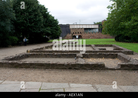 Roman fort dans le centre-ville de Manchester Castlefield Banque D'Images