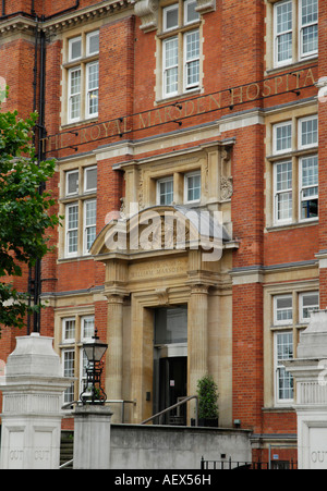 Extérieur avant du Royal Marsden NHS Foundation Trust Hospital de Old Brompton Road Chelsea Londres Angleterre Banque D'Images