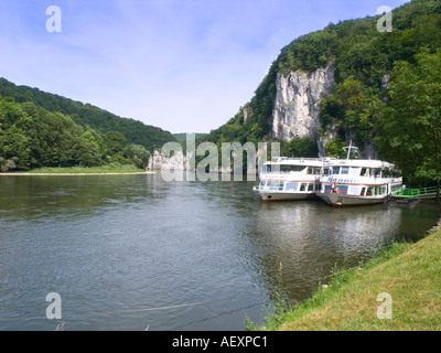 Vallée de la schlucht gorge Altmuhl dans Franconia Donau Bayern Bavière Allemagne danube voyage allemande de l'UE près de Kloster Weltenbourg mo Banque D'Images