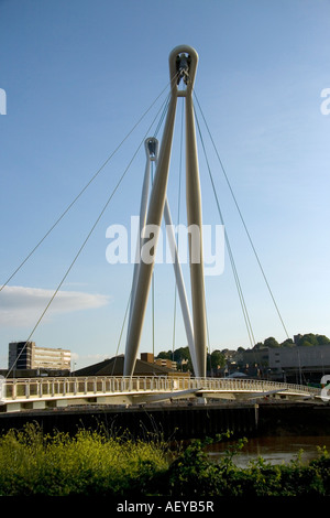 Passerelle Newport Gwent Wales Cycle UK Banque D'Images