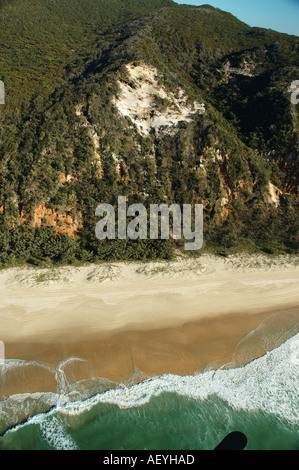 Vue aérienne parc national de Cooloola dunes frontales Banque D'Images