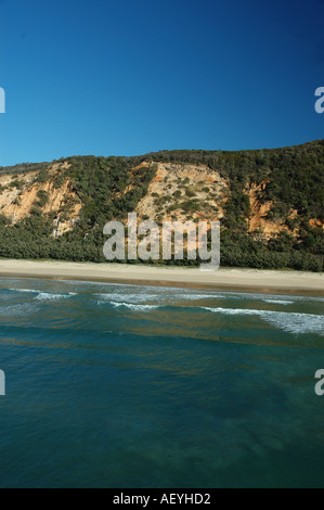 Vue aérienne parc national de Cooloola dunes frontales Banque D'Images