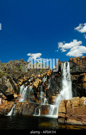 Chapada dos Veadeiros chute Carioquinhas Alto Paraiso Goias Brésil Banque D'Images