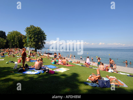 Vero Beach, du lac de Genève, le Lac Léman, Evian France Banque D'Images