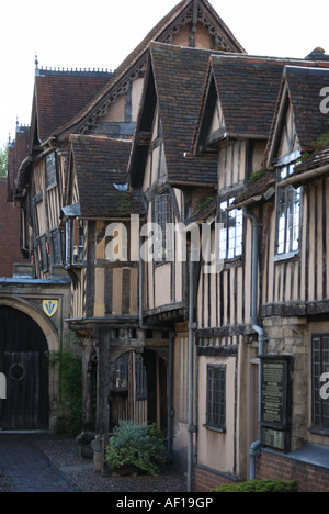 Lord Leycester Hospital, High Street, Warwick, Warwickshire, Angleterre, Royaume-Uni Banque D'Images
