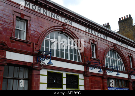 L'extérieur de la station de métro Mornington Crescent London Banque D'Images