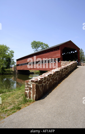 Sachs Pont couvert juste à l'extérieur de Gettysburg en Pennsylvanie PA Banque D'Images