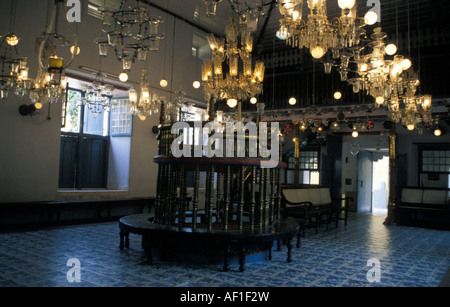 L'Inde du Sud Kerala Cochin Synagogue légende locale Banque D'Images