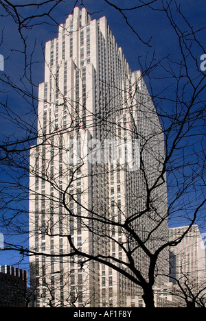 Les bâtiments du Rockefeller Center, Manhattan, New York. Banque D'Images