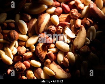 Photo de paysage de diverses y compris les noix du Brésil noix arachides amandes noisettes Banque D'Images