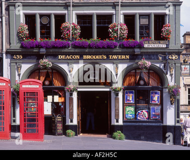 Deacon Brodies Tavern, The Royal Mile, Édimbourg, Écosse, Royaume-Uni Banque D'Images