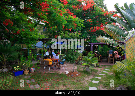 Cafe des Arts à Nevis Banque D'Images